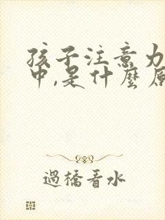 孩子注意力不集中,是什么原因呢?