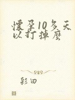 怀孕10多天可以打掉么封面