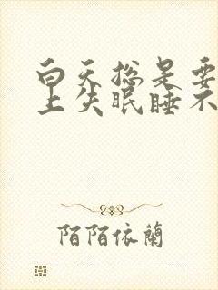 白天总是要睡晚上失眠睡不着觉封面