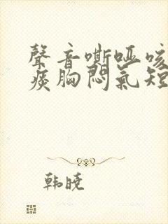 声音嘶哑咳嗽有痰胸闷气短封面