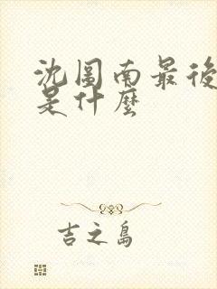 沈图南最后结局是什么