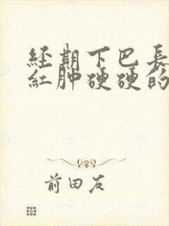 经期下巴长痘痘红肿硬硬的还疼怎么解决