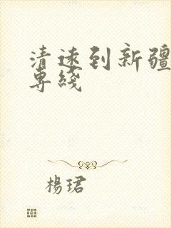 清远到新疆物流专线