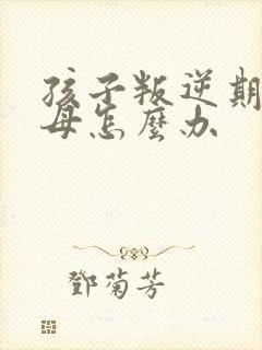 孩子叛逆期骂父母怎么办封面