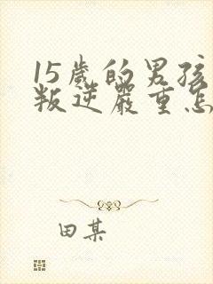 15岁的男孩子叛逆严重怎么管教