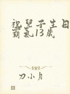 祝儿子生日短句霸气13岁封面