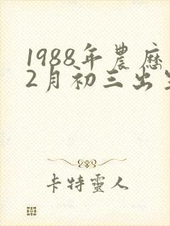 1988年农历2月初三出生的命运