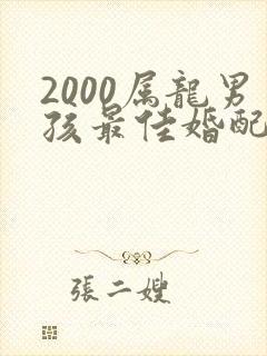 2000属龙男孩最佳婚配