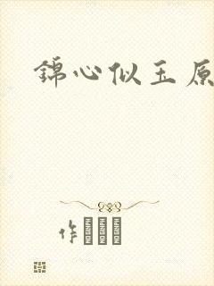 锦心似玉原著封面
