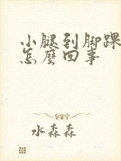 小腿到脚踝肿是怎么回事