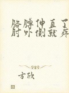 胳膊伸直了胳膊肘外侧就疼封面