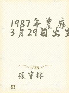 1987年农历3月29日出生女命封面