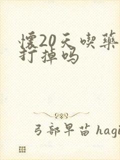 怀20天吃药能打掉吗