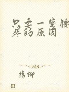 只要一弯腰腰就疼的原因