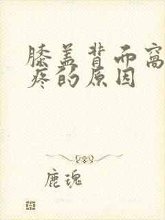 膝盖背面窝处筋疼的原因封面