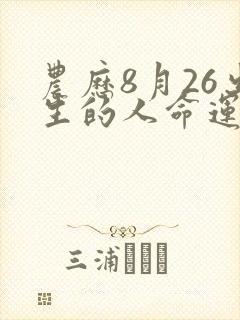 农历8月26出生的人命运