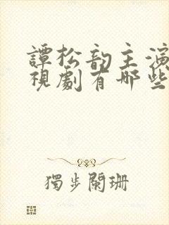 谭松韵主演的电视剧有哪些封面