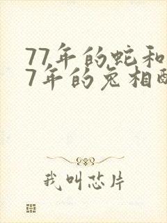 77年的蛇和87年的兔相配吗