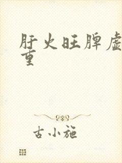 肝火旺脾虚湿气重