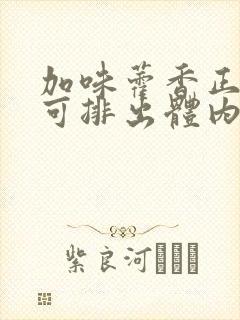 加味藿香正气丸可排出体内湿气吗