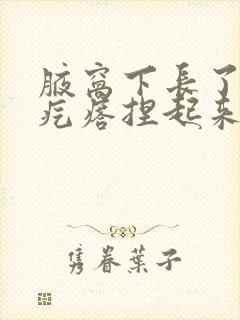 腋窝下长了一个疙瘩捏起来很疼