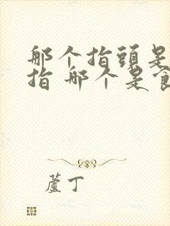 那个指头是无名指 哪个是食指图片