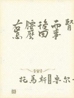 右腰后面肾疼是怎么回事