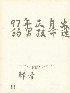 97年正月出生的男孩命运