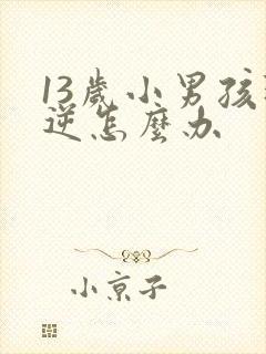 13岁小男孩叛逆怎么办