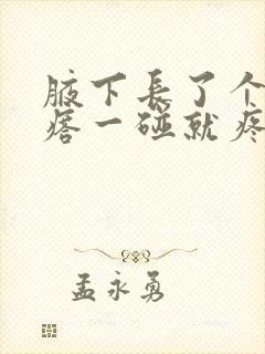 腋下长了个硬疙瘩一碰就疼