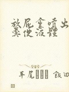 放屁会喷出少量粪便液体封面