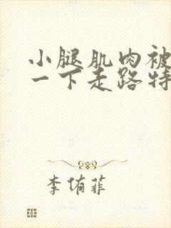 小腿肌肉被撞了一下走路特别疼封面