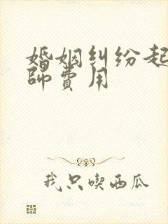 婚姻纠纷起诉律师费用封面