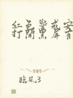 红色警戒安装后打开黑屏有声音