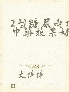 2型糖尿吃什么中药效果好