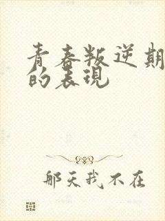 青春叛逆期男孩的表现