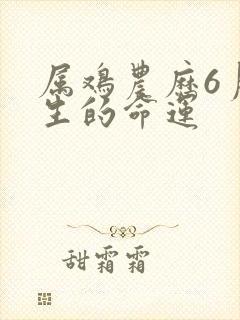 属鸡农历6月出生的命运封面