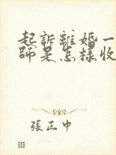 起诉离婚一般律师是怎样收费的