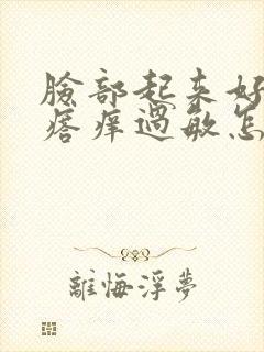 脸部起来好多疙瘩痒过敏怎么办