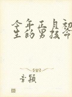 今年正月初八出生的男孩命运