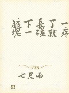 腋下长了一个肿块一碰就疼