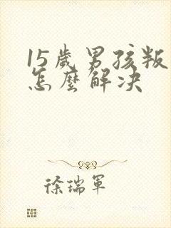 15岁男孩叛逆怎么解决