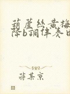 葫芦丝黄梅悠悠降b调伴奏曲封面