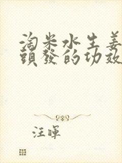 淘米水生姜水洗头发的功效