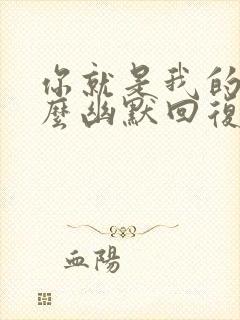 你就是我的菜怎么幽默回复