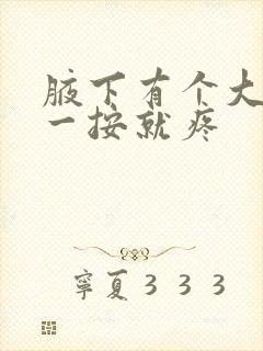 腋下有个大疙瘩一按就疼