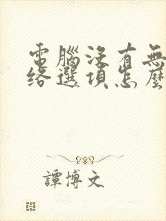 电脑没有无线网络选项怎么办