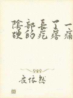 阴部长了一个硬硬的疙瘩痛