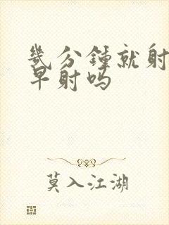 几分钟就射了算早射吗