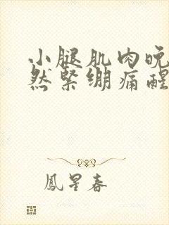 小腿肌肉晚上突然紧绷痛醒封面